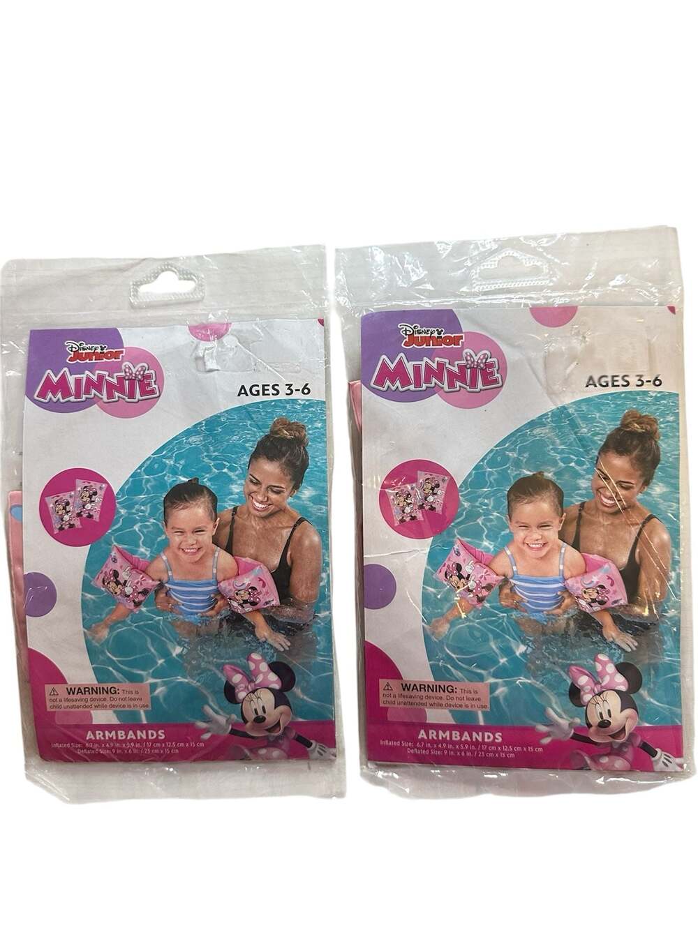 Bestway Disney Junior Minnie Mouse Inflatable Swim Armbands, Ages 3-6
